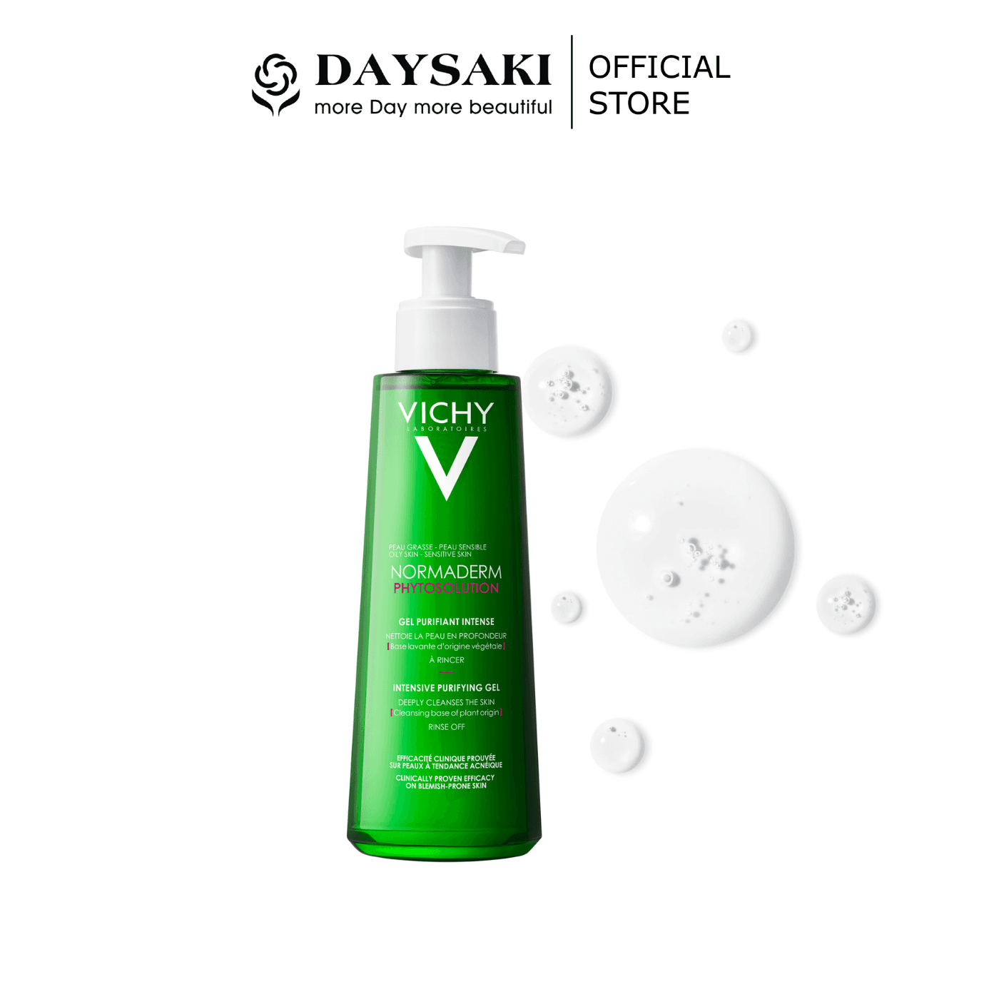 [HCM]Vichy Sữa Rửa Mặt Dạng Gel Làm Sạch Sâu Cho Da Nhờn Mụn Normaderm Phytosolution Intensive Purifying Gel 200ml
