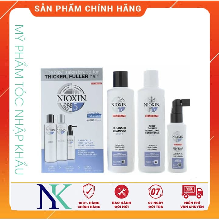 [HCM]Bộ Dầu Gội Xã Và Tinh Dầu Nioxin Chống Rụng Tóc (Hệ Thống 5) 300Ml