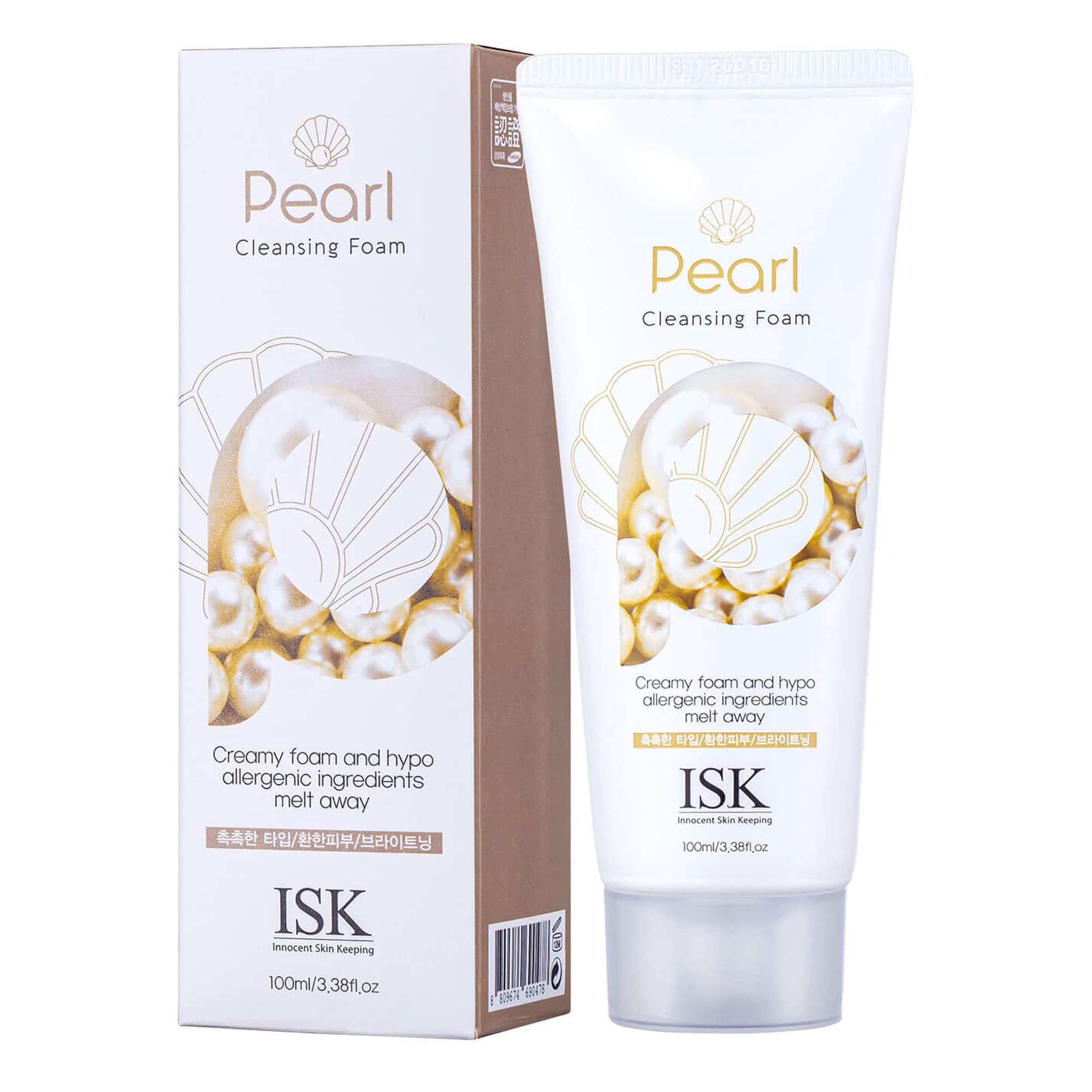 Sữa rửa mặt ngọc trai trắng da ngừa lão hóa ISK Hàn Quốc 100ml