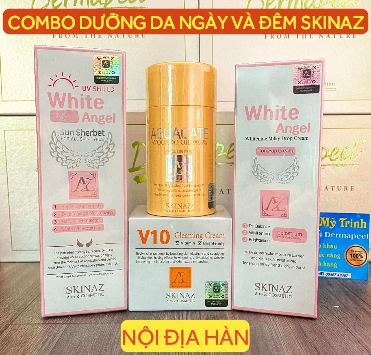 COMBO DƯỠNG DA TOÀN DIỆN NGÀY VÀ ĐÊM SKINAZ - NỘI ĐỊA HÀN - KÈM QUÀ TẶNG ĐẶC BIỆT