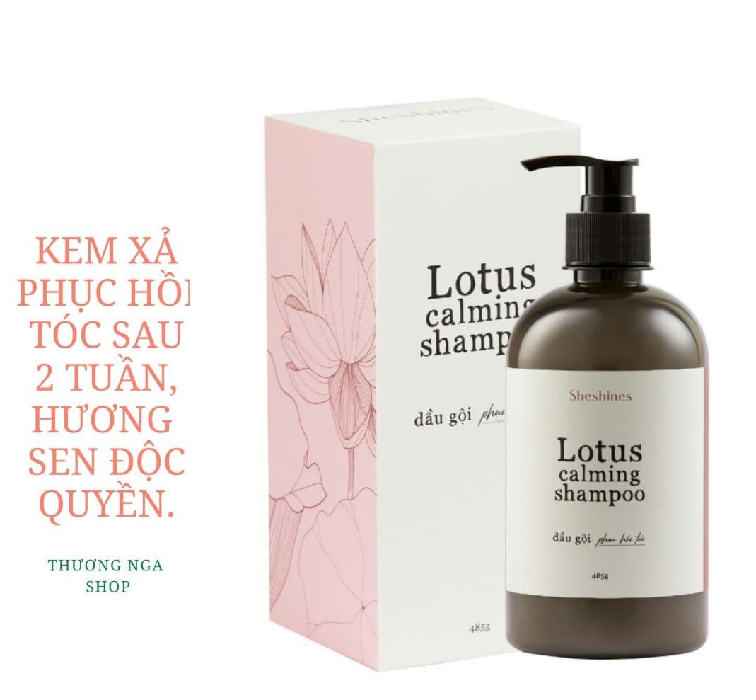 Dầu Gội Lotus Calming Shampoo Sheshines- Hương Sen Độc Quyền- Chai 500ml