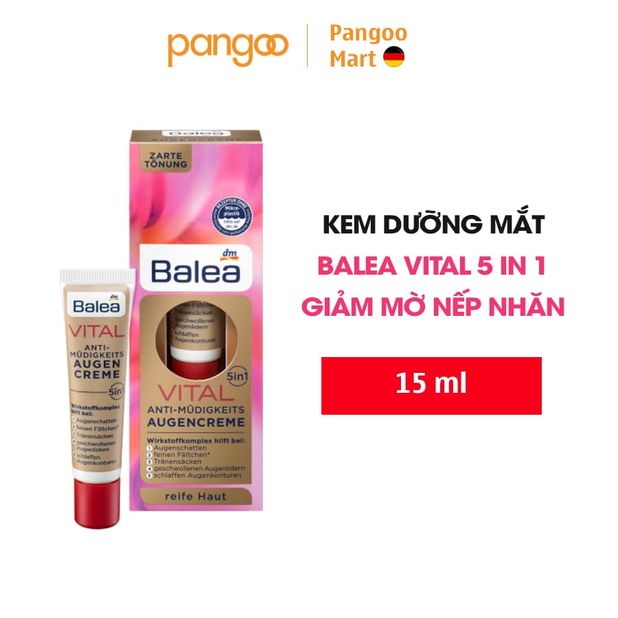 [HCM]Kem Dưỡng Da Mắt Giảm Mờ Nếp Nhăn Balea Vital Augencreme - 15ml - Đức