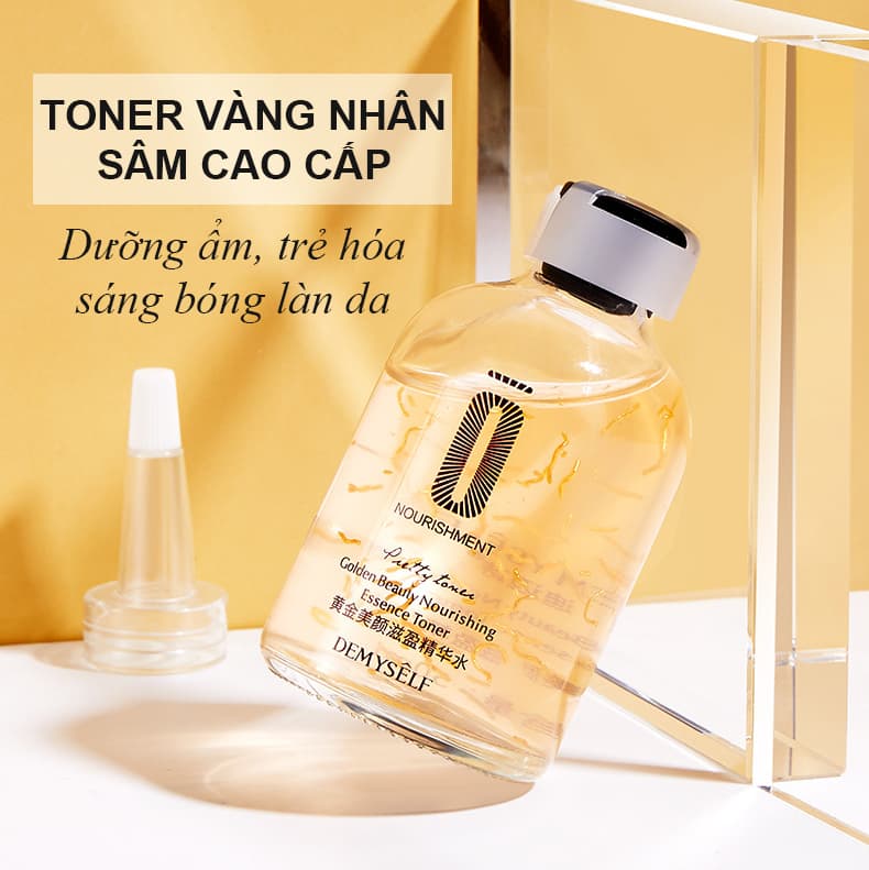 Toner dưỡng ẩm Nhân sâm Gold 24K trẻ hóa sáng da giảm thâm Demyself 50ml Toner nội địa Trung cao cấp
