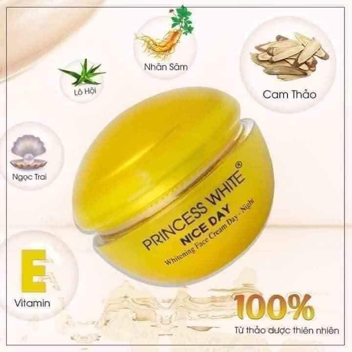 [HCM]Kem dưỡng trắng - giữ ẩm da - se khít chân lông NICE DAY Princess White 22gr