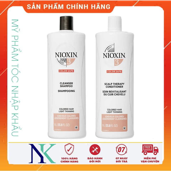 [HCM]Dầu Gội Xã Nioxin Chống Rụng Tóc (Hệ Thống 3) 1000Ml