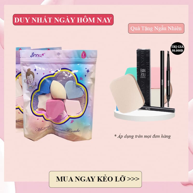 Bông mút trang điểm mềm mịn dễ sử dụng 1 gói 15 bông (màu ngẫu nhiên).(FREESHIP TOÀN QUỐC)(HÀNG CHÍNH HÃNG)