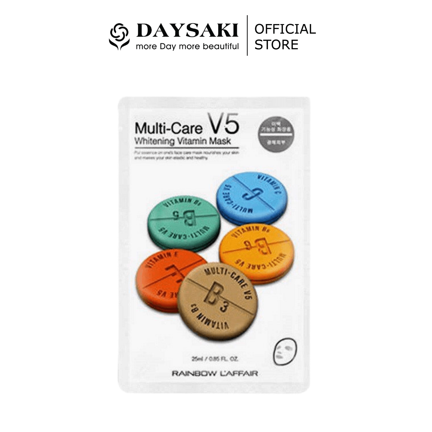 RAINBOW L’AFFAIR Mặt nạ Dưỡng Da MULTI- CARE V5 WHITENING VITAMIN MASK (25ml)