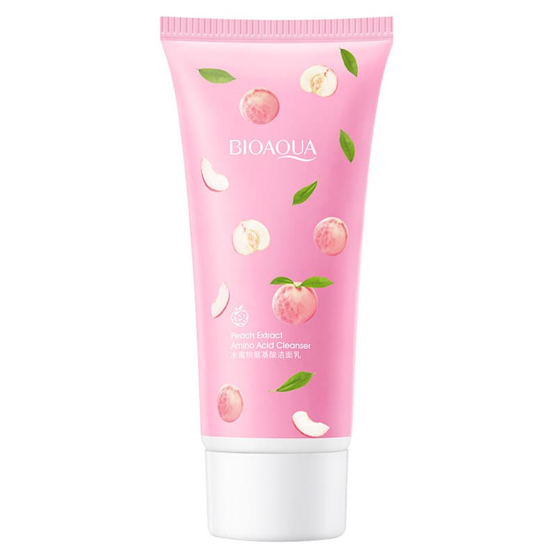 Sữa Rửa Mặt BIOAQUA Chứa Axit Amin Hương Đào Tạo Bọt Nhẹ Nhàng Làm Sạch Dưỡng Ẩm Và Làm Trắng
