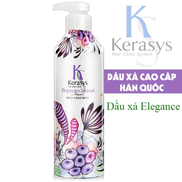 Dầu xả nước hoa tinh chất Violet và xạ hương kerasys Elegance & sesual Cao cấp Hàn Quốc 600ml