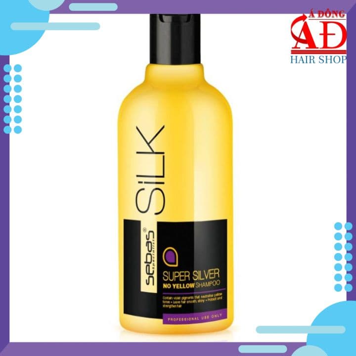 Dầu gội khử vàng Sebas Silk Super Silver Noyellow 300ml