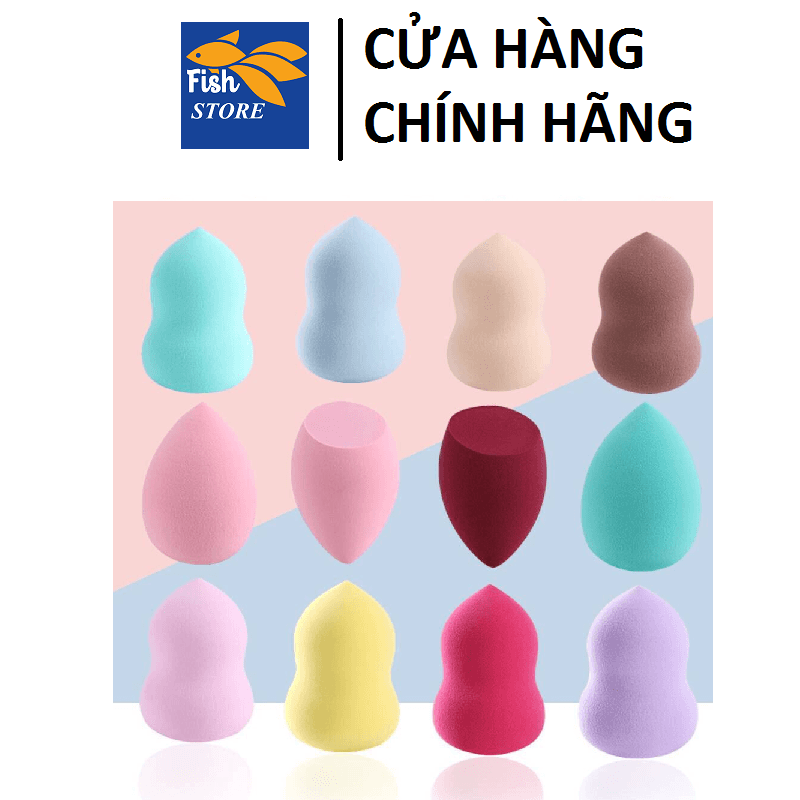 (Được Chọn Mẫu)(Có Quà Tặng) Mút tán kem nền Mút tán phấn trang điểm mịn màng