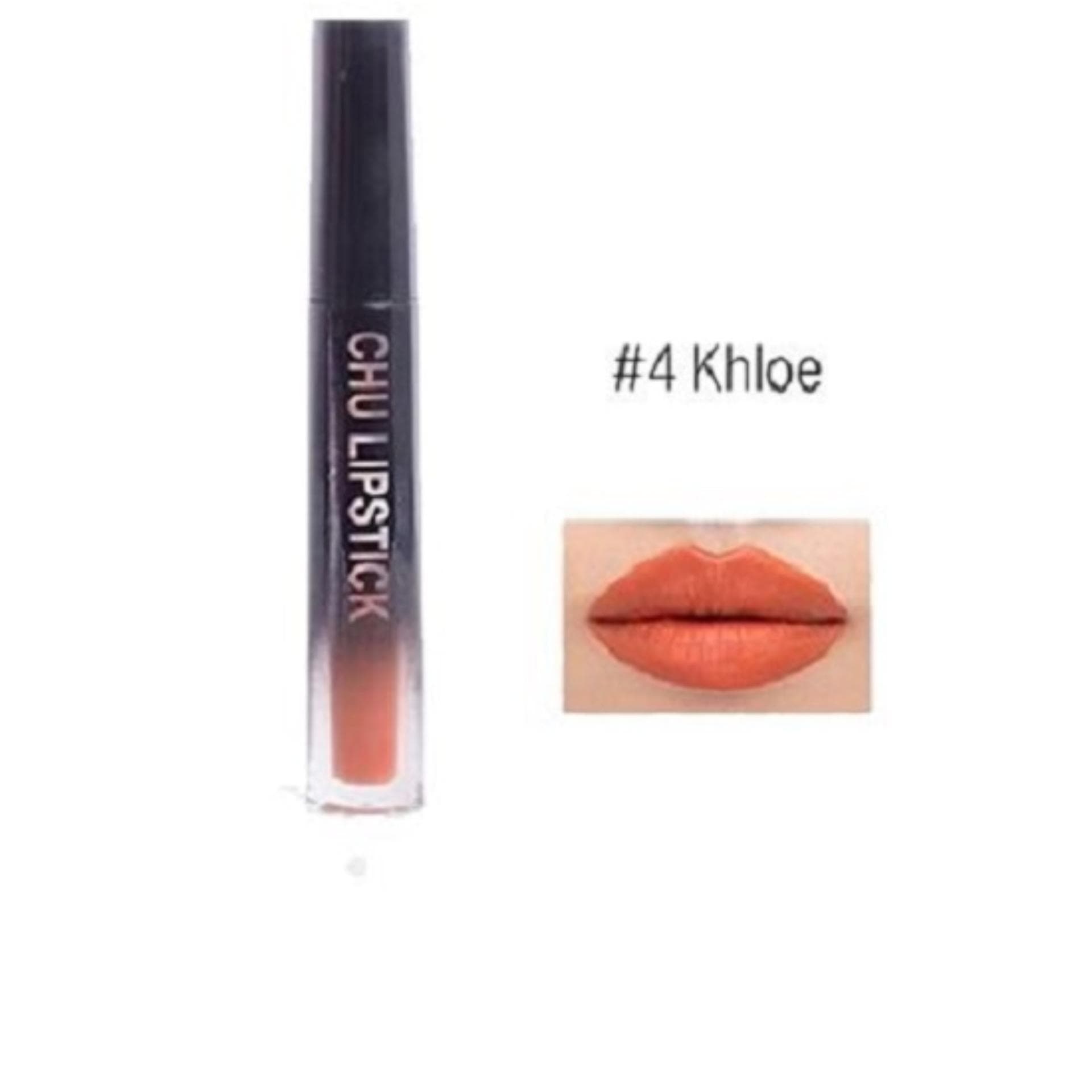 Son Kem Lì Lets CHU Liquid Matte Tipstick-#04 Cam Đất