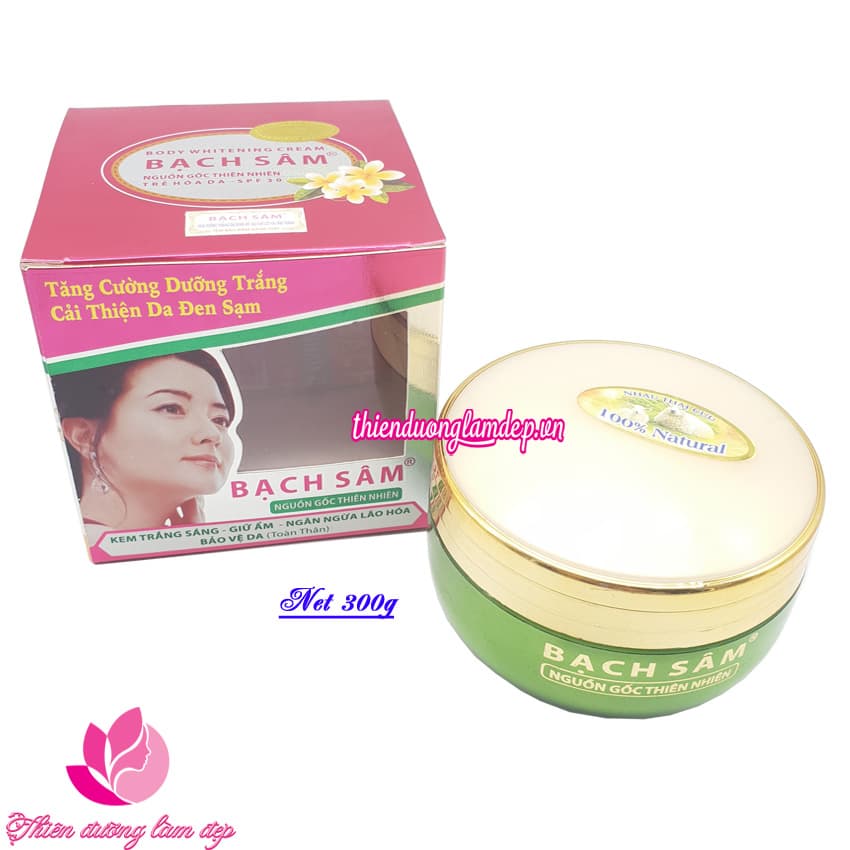 KEM BẠCH SÂM K18 Kem dưỡng trắng body thấm nhanh giữ ẩm ngăn ngừa lão hóa bảo vệ da toàn thân 300g