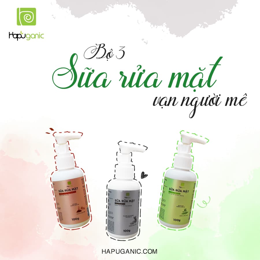 [HCM]Sữa Rửa Mặt Thiên Nhiên HaPuganic Sạch Da Mềm Mịn Da Dưỡng Ẩm Cho Da Da Sáng Rạng Rỡ Từ Thiên Nhiên