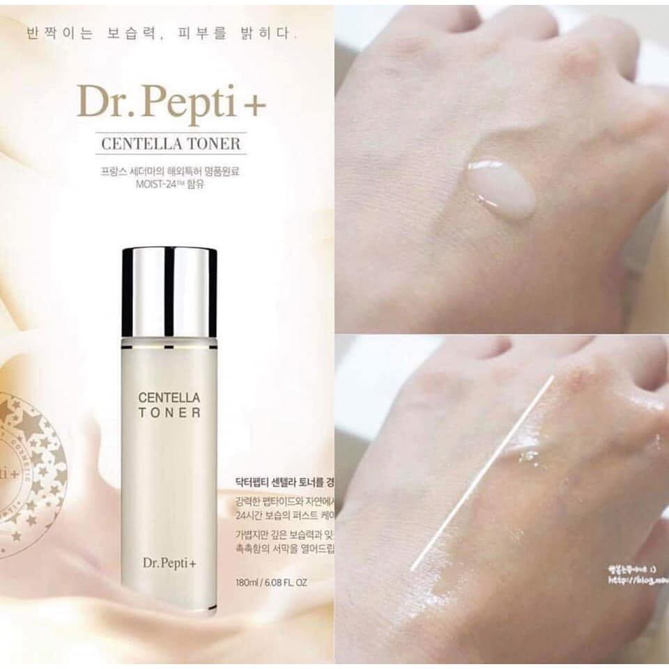 Nước Hoa Hồng Dưỡng Da Căng Bóng Dr.Pepti Centella Toner 180ml