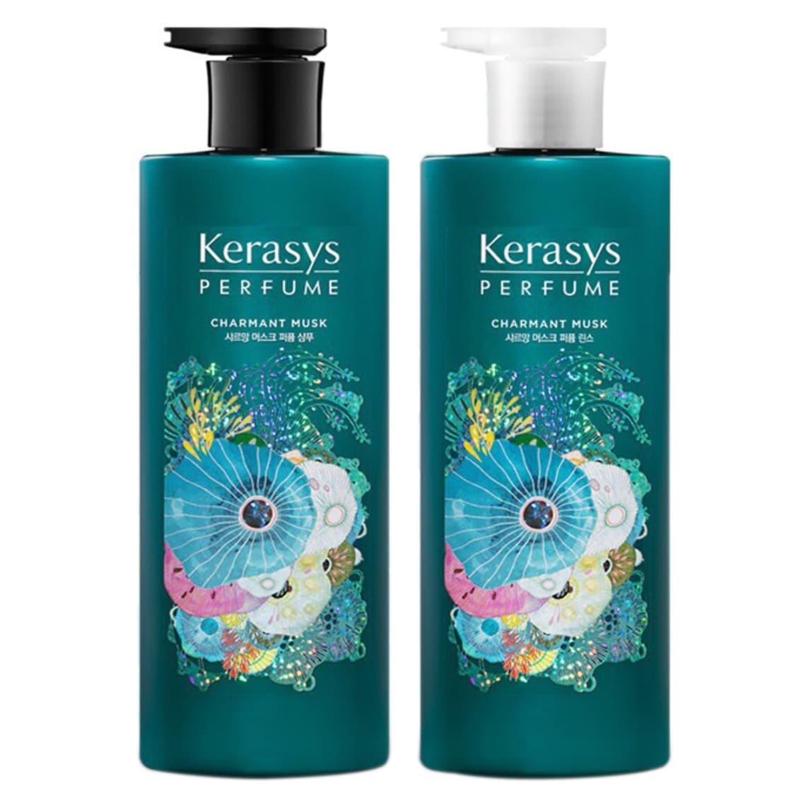 Cặp gội xả nước hoa vani và xạ hương trắng Kerasys Charmant Musk Hàn Quốc 600ml