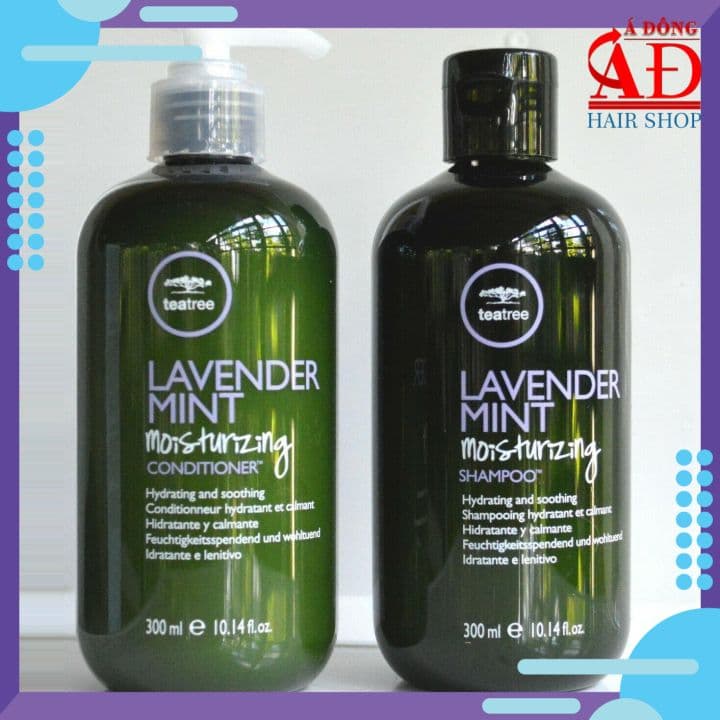 Bộ dầu gội xả Paul Mitchell Lavender Mint Moisturizing dưỡng ẩm mềm mượt tóc Mỹ 300ml