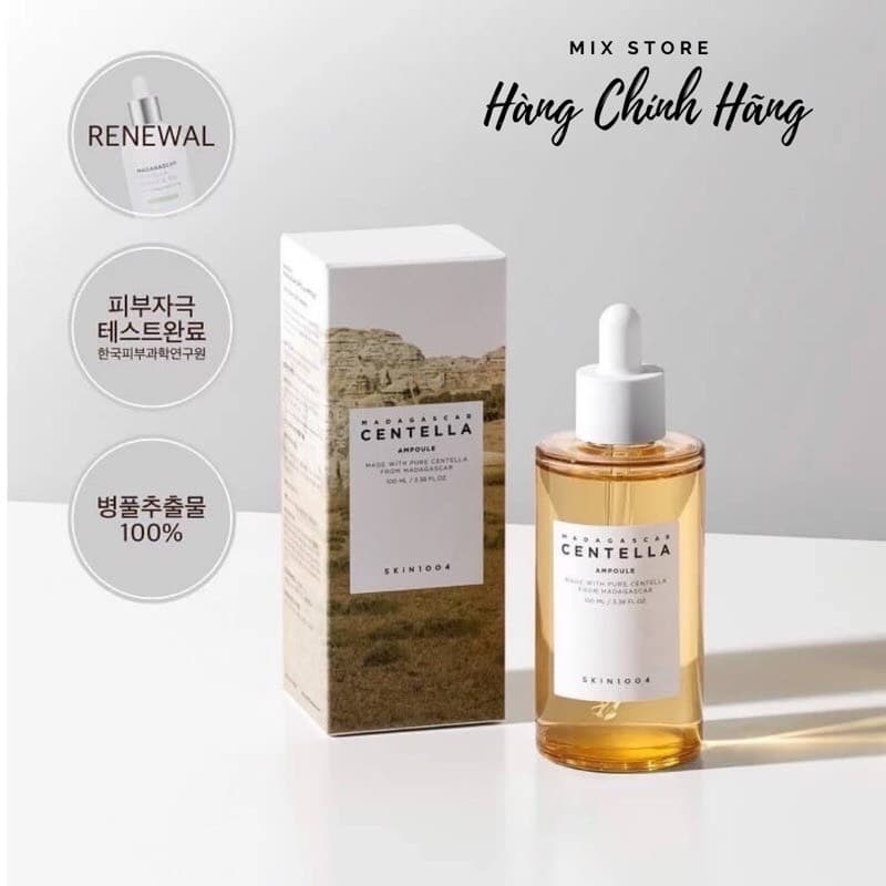 [ Có Mã Giảm Giá ][ 100ml - 55ml ] Tinh Chất Rau Má Giảm Mụn Dưỡng Trắng Da và Phục Hồi Da Skin1004 Madagascar Centella Ampoule