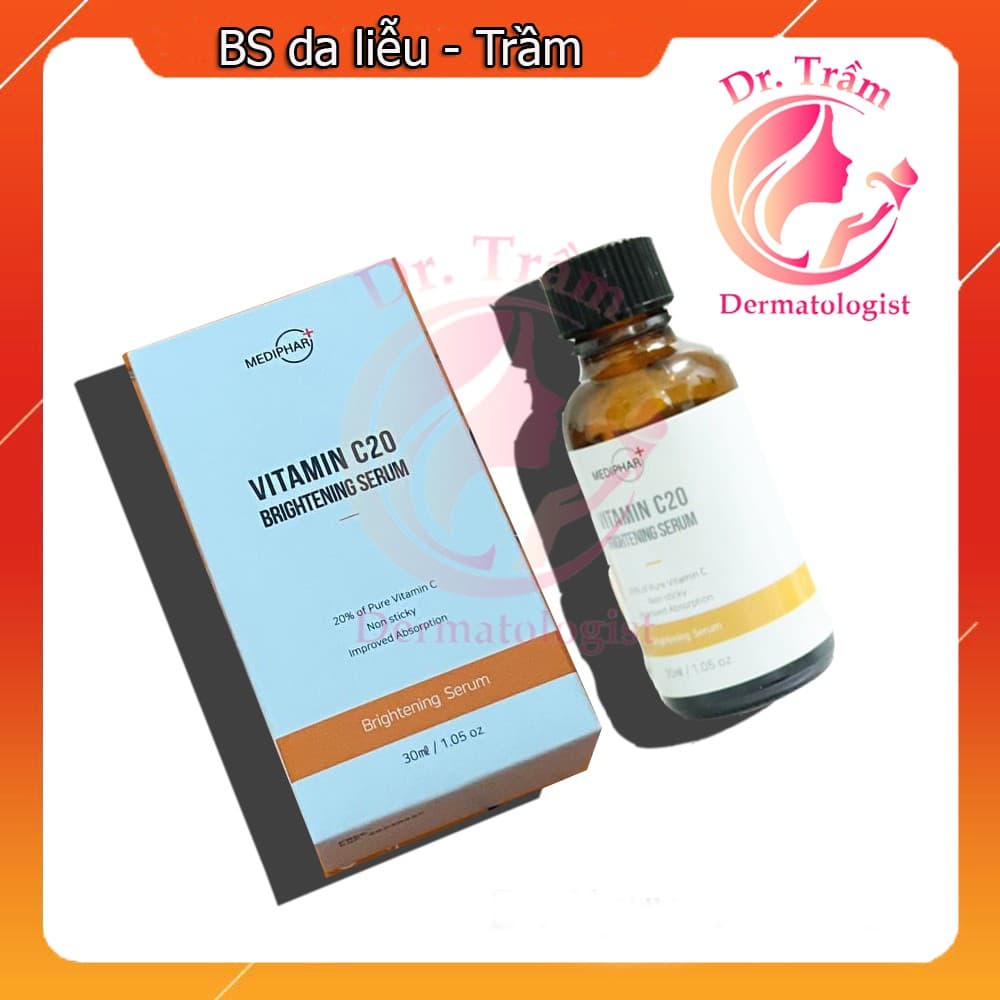 [HCM]Mediphar+ Vitamin C 20 Brightening Serum ✨ FREESHIP ✨ Tinh chất dưỡng trắm Giảm thâm nám da