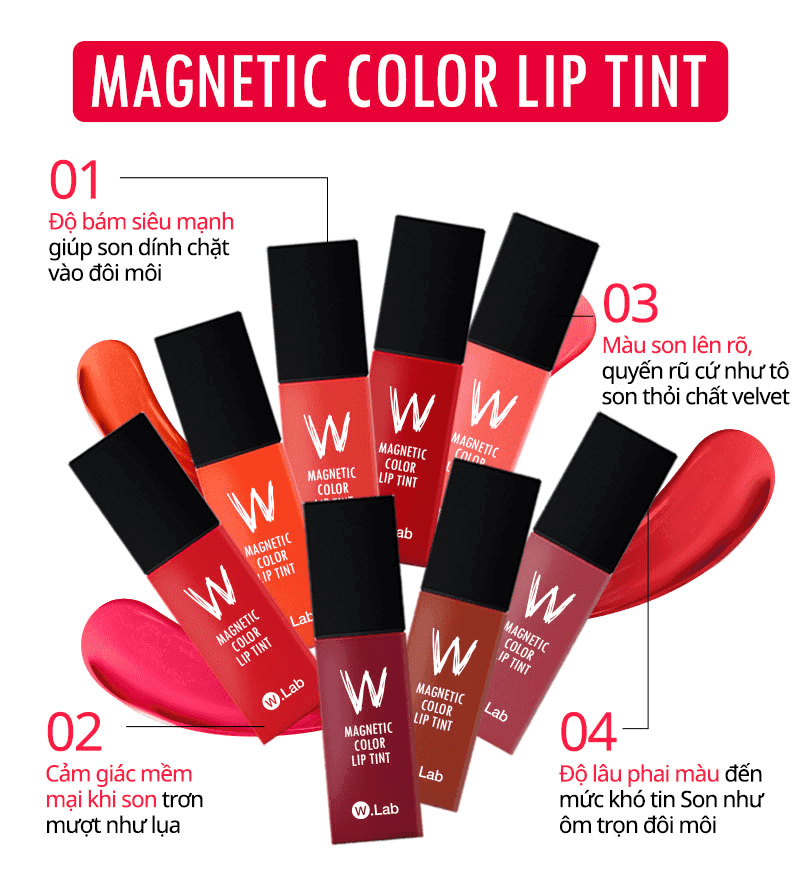 [CHÍNH HÃNG] Son kem MAGNETIC COLOR LIP TINT (ĐỦ MÀU)