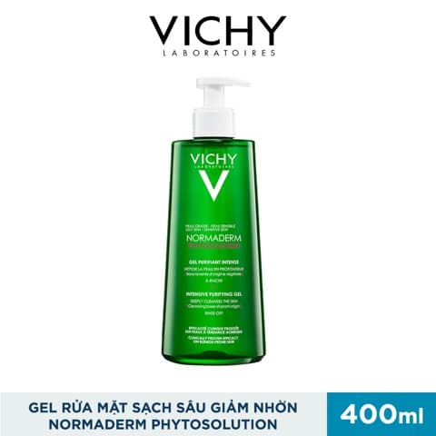 [400ml][Mẫu mới] Sữa rửa mặt Vichy Normaderm Phytosolution Intensive Purifying Gel