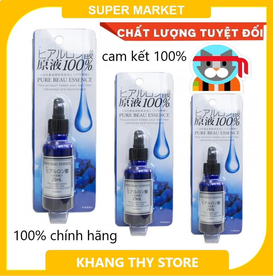 Chăm sóc da mặt với Serum Pure Beau Essence 30ml-Tinh Chất Nhau Thai Cừu 100% hàng Nhật Bản màu xann