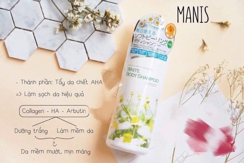 Sữa tắm MANIS WHITE BODY SHAMPOO nhật bản trắng da [450ml ] - Sữa tắm MANIS WHITE BODY SHAMPOO