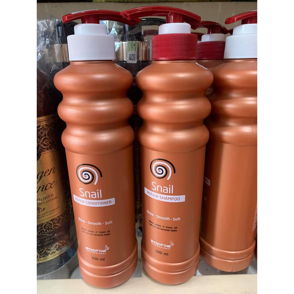 Cặp Dầu Gội Xả Siêu Phục Hồi Tóc Snail Sophia 500ml x2
