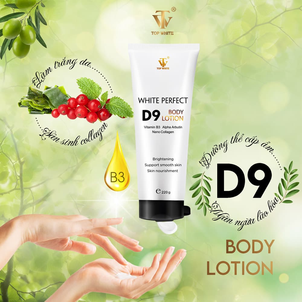 Kem dưỡng trắng da toàn thân Topwhite White Perfect Body D9