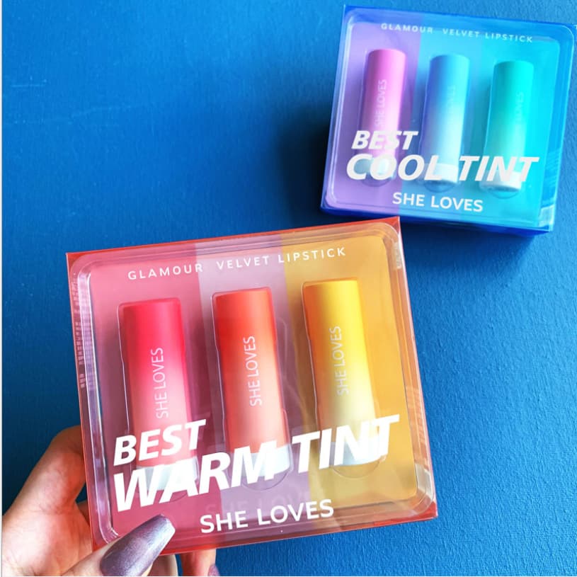 Sét 3 son lì không trôi She Loves Glamour Velvet Lipstick 3.8g