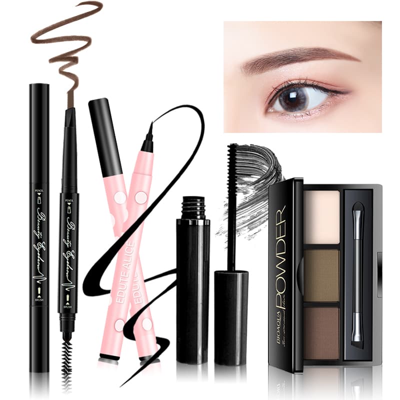 [HCM]【Urbeauty Mall】Bộ trang điểm mắt 4 món LAMEILA trẻ trung cuốn hút bộ makeup mắt set trang điểm Phấn mắt 12 ô + Chì kẻ mày + Bút dạ kẻ mắt + Mascara