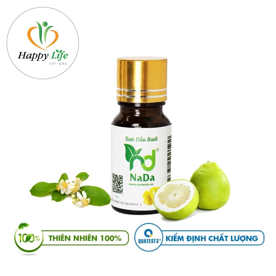 Tinh dầu Bưởi nguyên chất Nada | Kiểm định QT3 | Thanh mát thư giãn khử trùng chăm sóc tóc | 10ml 50ml 100ml