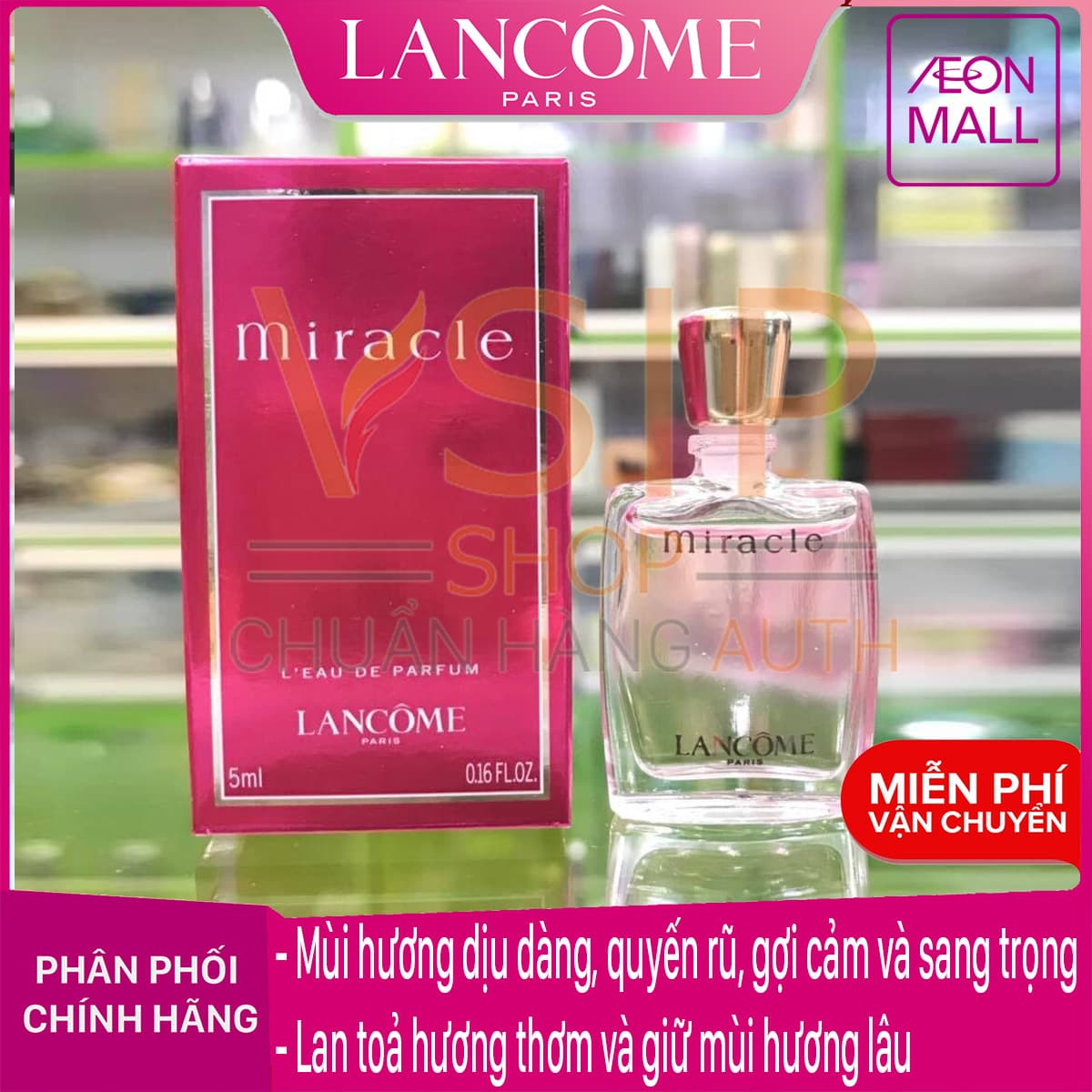 CHÍNH HÃNG - Nước hoa nữ Lancôme Miracle - Eau de Parfum 5ml