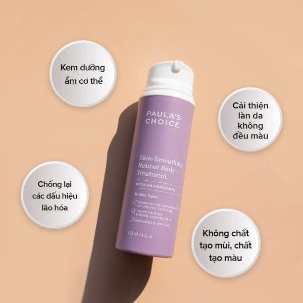 Kem Dưỡng Thể Chống Lão Hoá Paulas Choice Resist Retinol Skin Smoothing Body Treatment