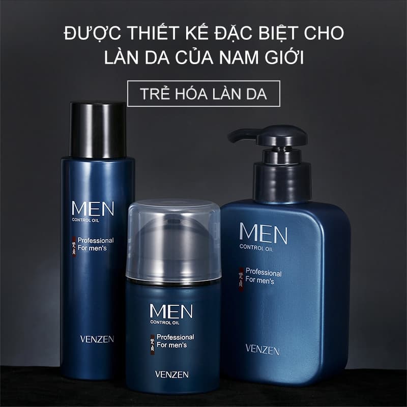 [HCM]【Urbeuty】Bộ ba sản phẩm chăm sóc da cho nam sữa rửa mặt + toner + lotion dưỡng ẩm