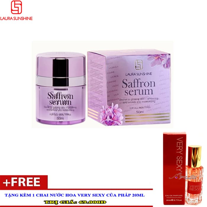 [HCM]Serum dưỡng da nhụy hoa nghệ tây LAURA SUNSHINE serum Nhật Kim Anh 50ml kèm quà tặng