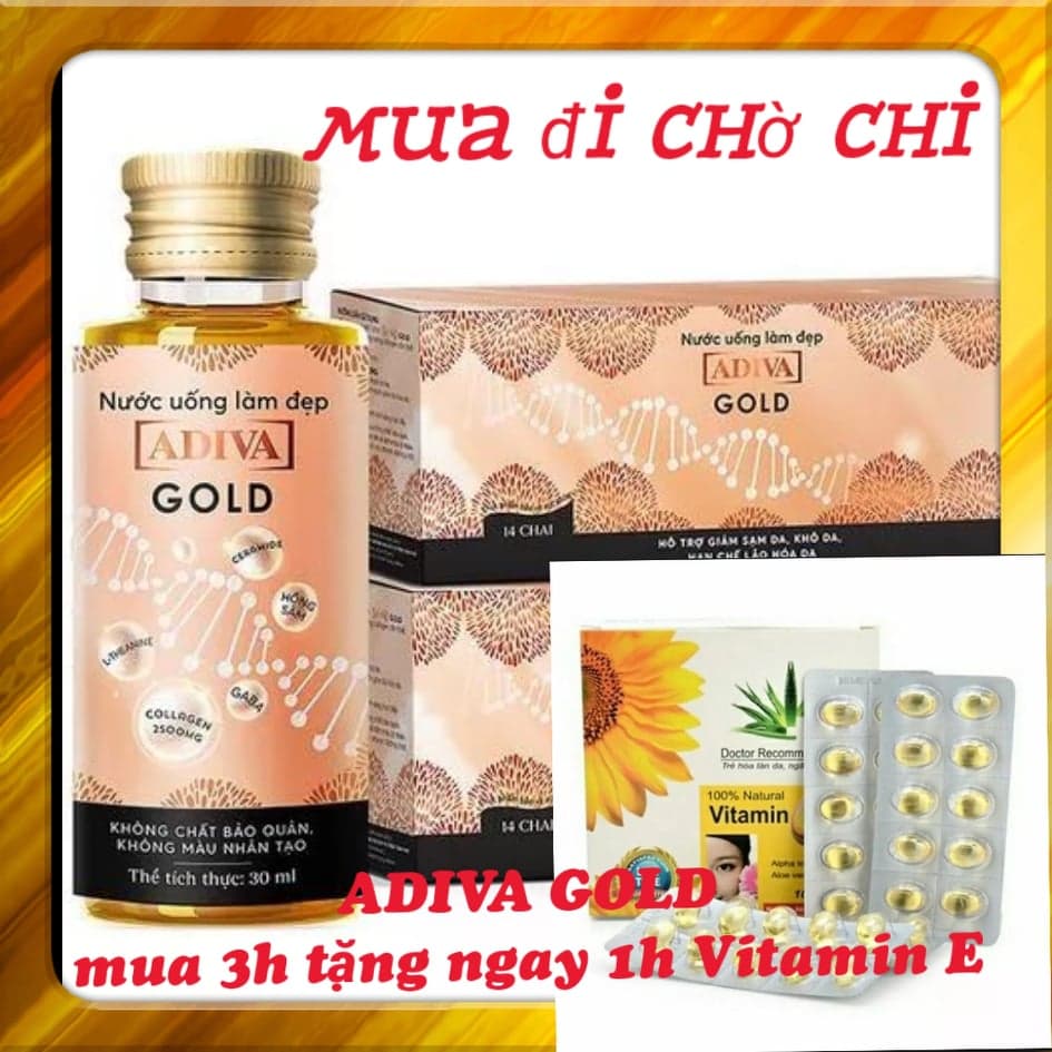 [HCM]Combo 3 Hộp Gold Adiva Collagen (14 lọ/hộp) - Làm giảm nếp nhăn ngăn ngừa lão hóa - Nước Uống Đẹp Da ADIVA GOL Dưỡng Da - Nước Uống Đẹp Da ADIVA GOL Từ Collagen Ngừa Khô Sạm Ngừa Nếp Nhăn Đẹp Da Căng Bóng