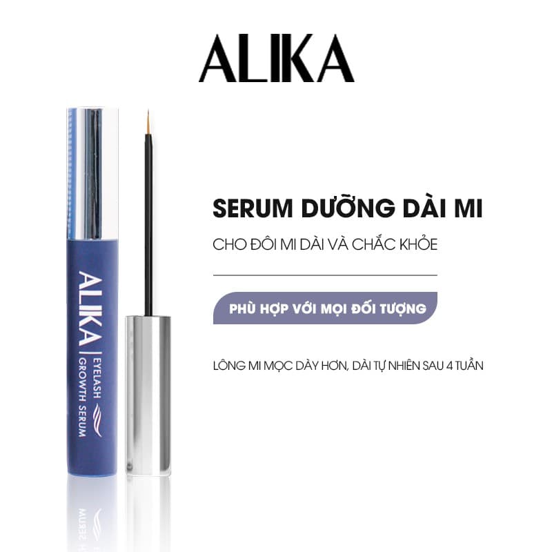 Serum Dưỡng Mi Alika Dưỡng Mi chắc khoẻ  Giúp Mi Dài Dày Nhanh An Toàn Cho Mắt - 5ml