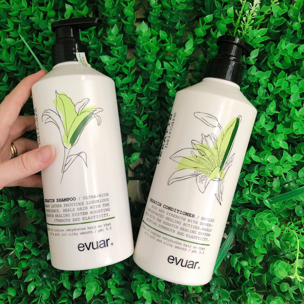 [HCM]Dầu gội xả cao cấp cực mềm mượt tóc Keratin Evuar 758mlx2