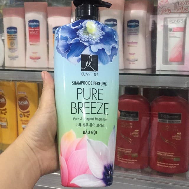 Dầu gội Breeze Elastine Shampoo De Perfume Hàn Quốc 600ml - Hương hoa linh lan