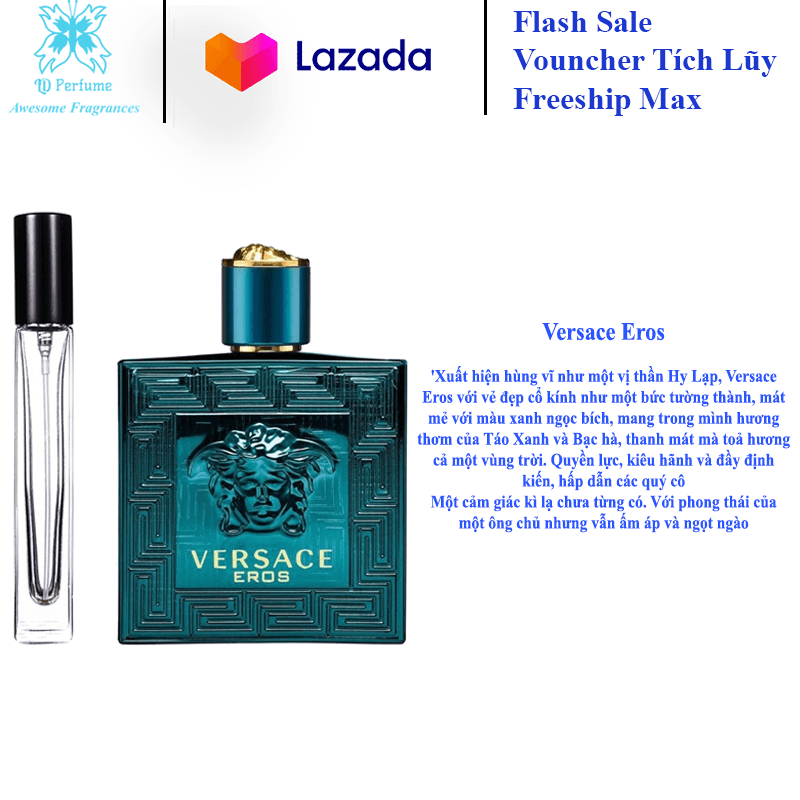 [HCM][Chính hãng] Mẫu thử 10ml Nước hoa Versace Eros EDT