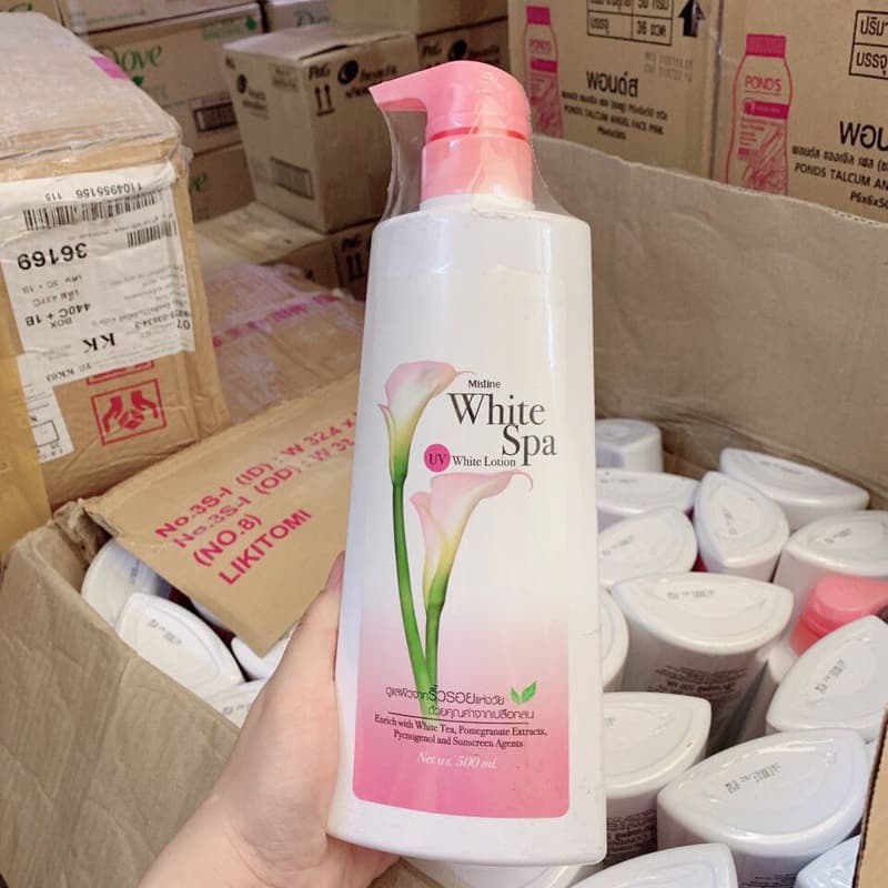 Sữa dưỡng thể White Spa Mistine dưỡng trắng Thái Lan 400ml - Hương hoa