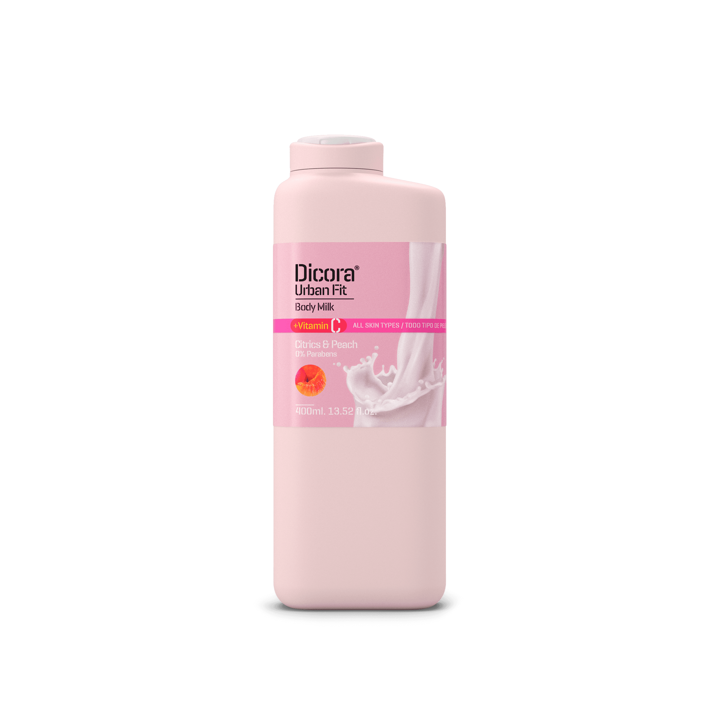 Sữa dưỡng thể dưỡng ẩm ngăn ngừa lão hóa Dicora Urban Fit Citrics & Peach Vitamin C Hương Cam Quýt và Đào 400ml