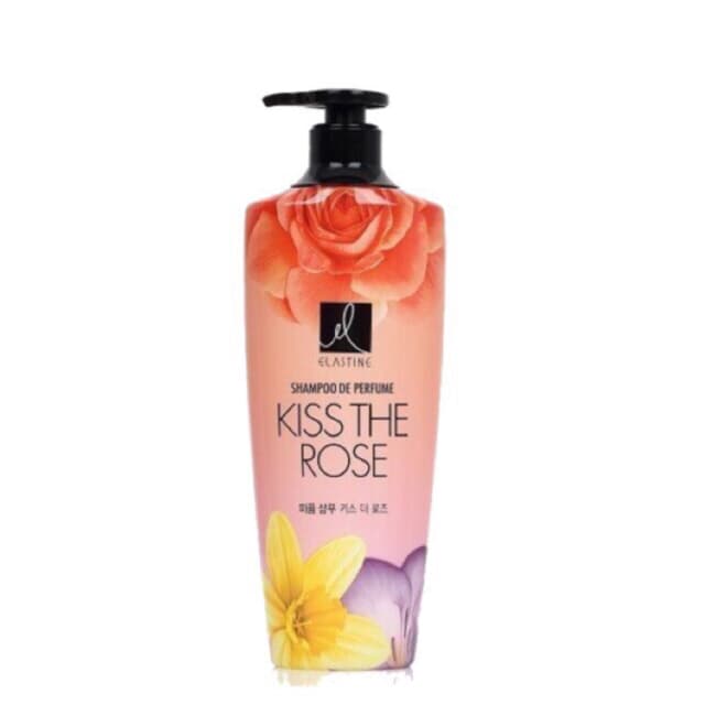 Dầu gội hương hoa hồng Kiss The Rose Elastine Shampoo De Perfume Hàn Quốc 600ml