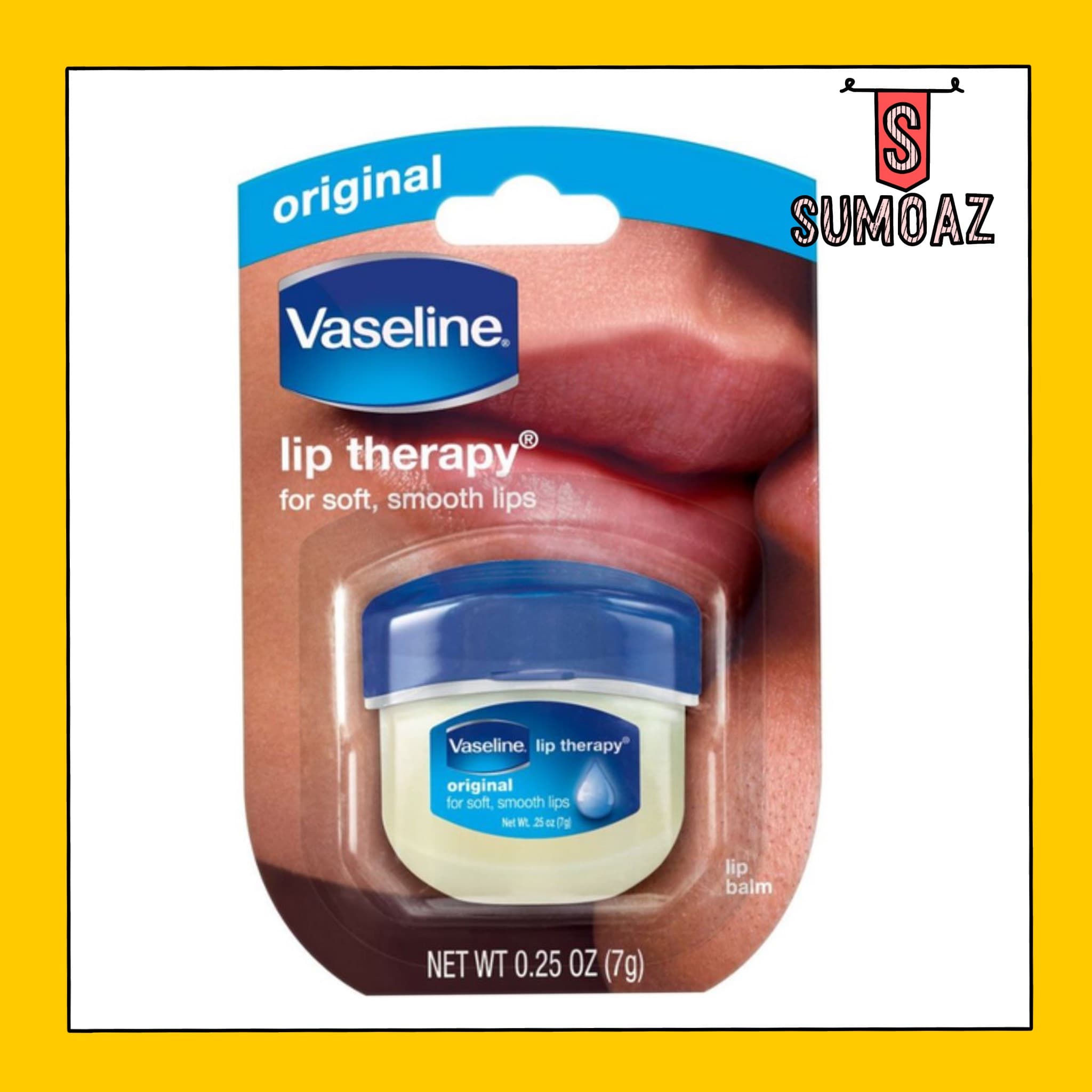 [HCM]Son dưỡng môi Vaseline Lip Therapy Original - For Soft Smooth Lips - Không mùi giúp môi mềm dịu - 7g - Chính hãng USA (Mẫu mới) - Nguyên hộp