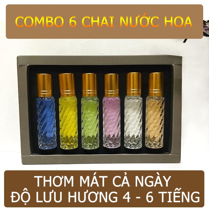 Nước hoa nam giữ mùi lâu/cao cấp/chính hãng combo 6 chai