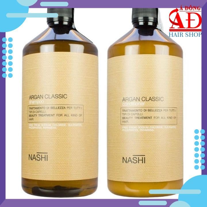Dầu gội xả siêu mượt Nashi Argan Classic Shampoo and Conditioner 1000ml