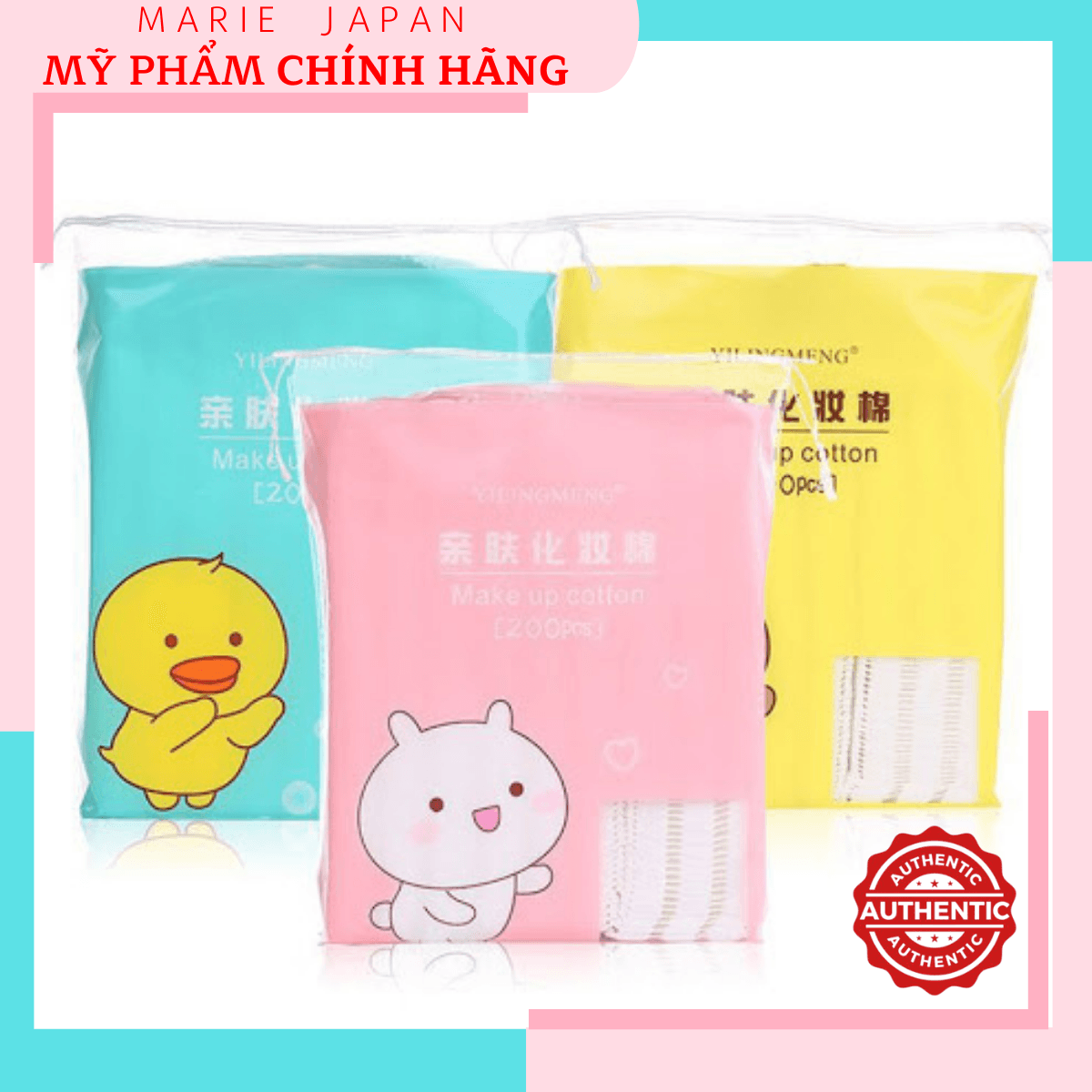 [HCM]Bông Tẩy Trang Yilingmeng Make Up Cotton 200 miếng