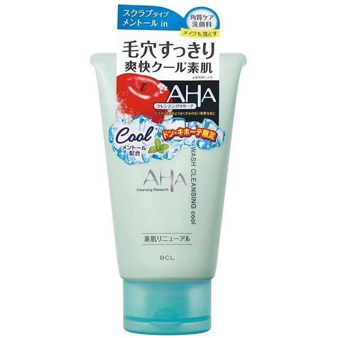 Sữa rửa mặt mát lạnh AHA Wash Cleansing Cool chiết xuất bạc hà 120g - Nhật Bản