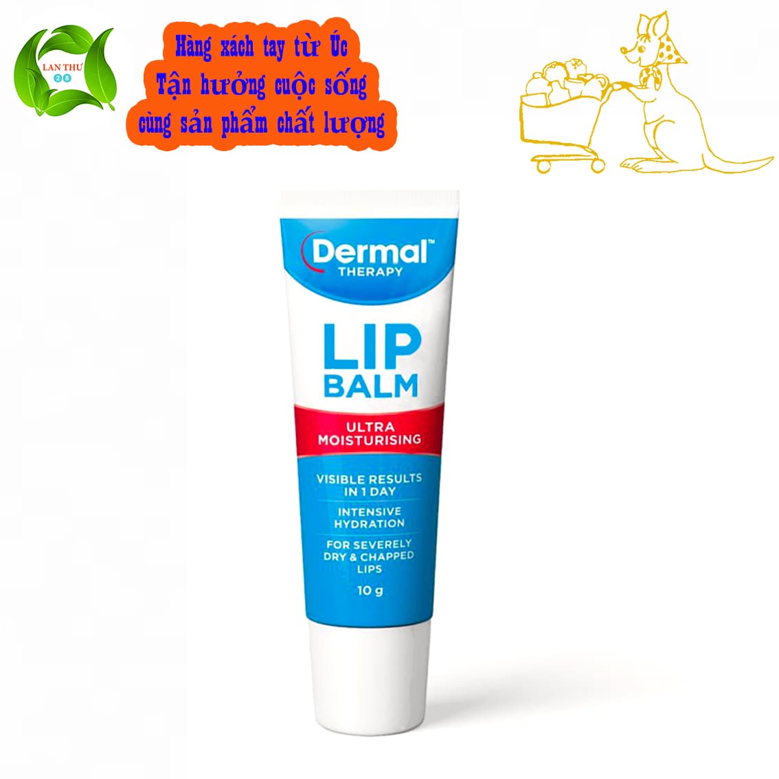 [HCM]Gel bôi dưỡng môi khô Dermal therapy Lip Balm 10g